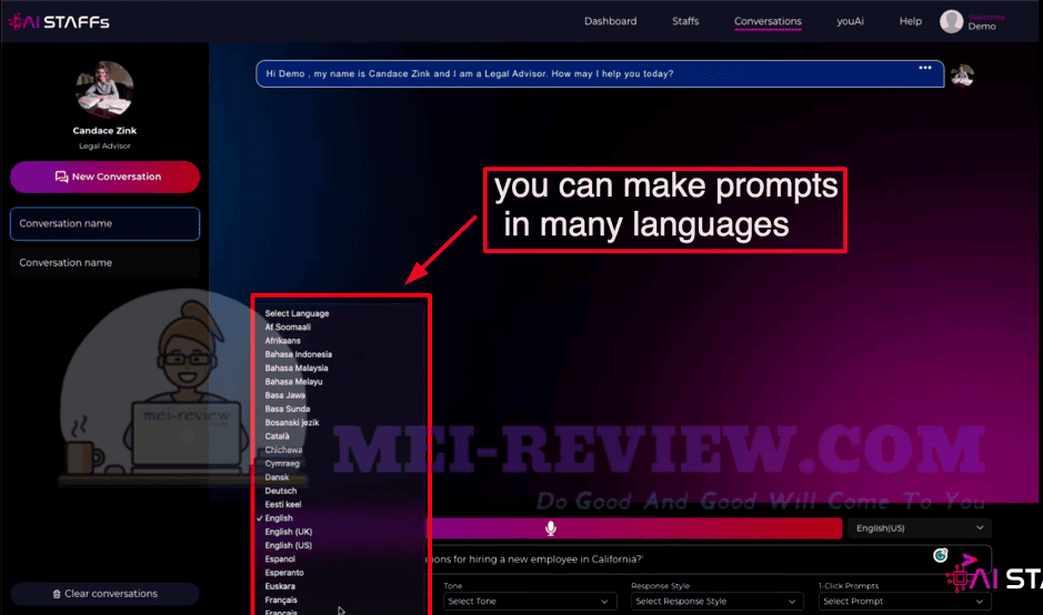 AIStaffs-Demo-6-Choose-Language