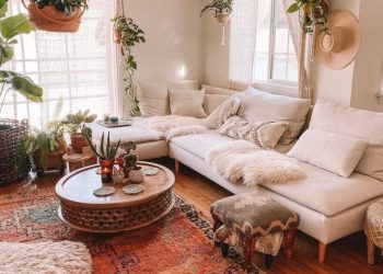 Boho Botanica Sun Drenched Calm Earthy Living Room