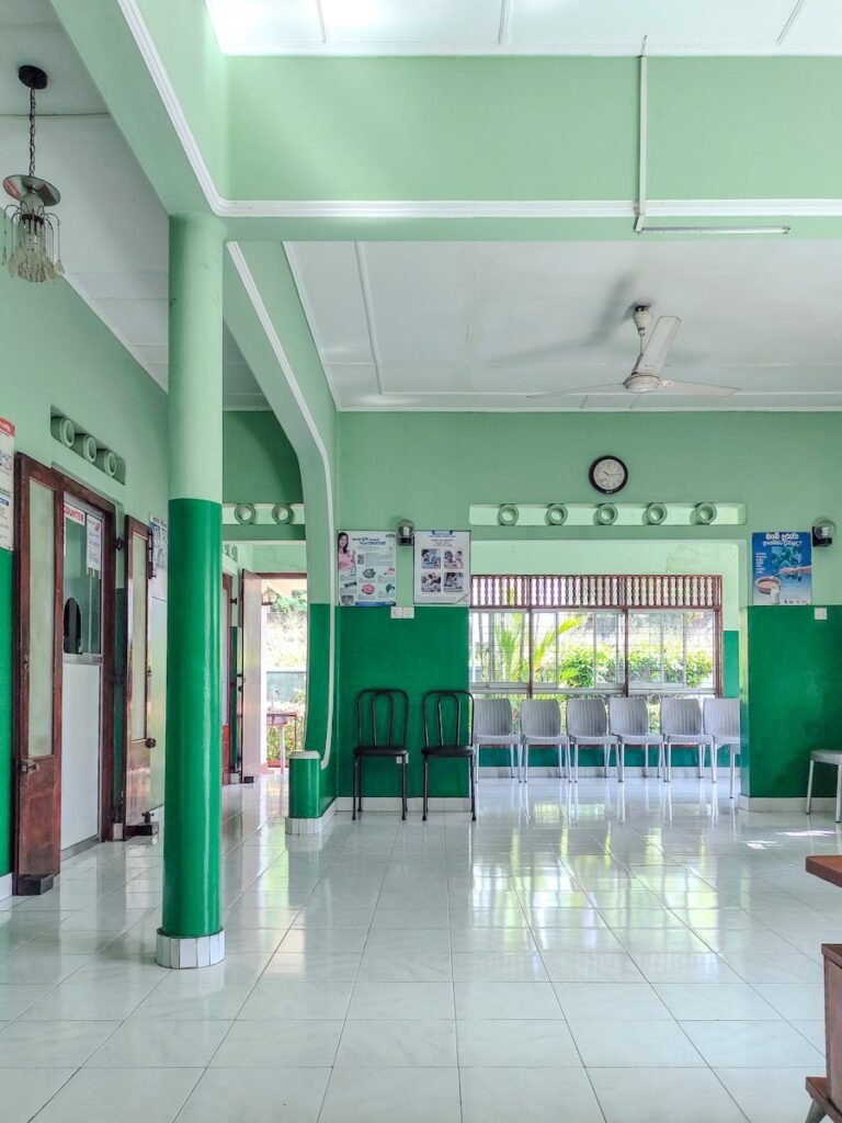 a room that has a bunch of chairs in it