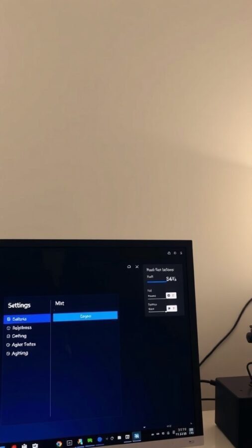 Image showing display settings on a computer monitor.