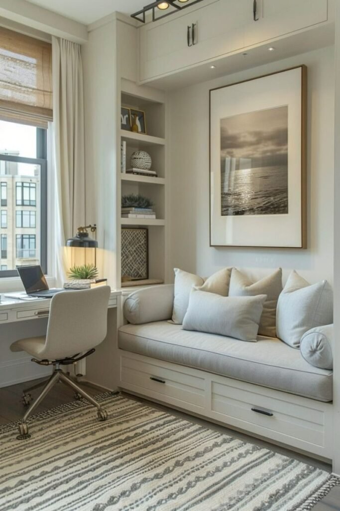 How to Create a Cozy Office with a Daybed 6 93bd6d072aeceab00b8e259db54b9e96