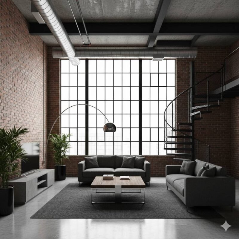 A modern industrial loft with