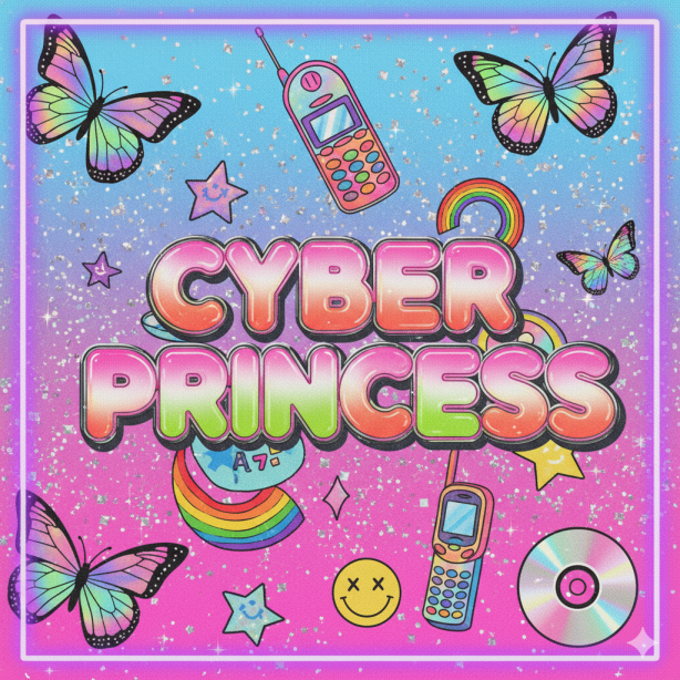 Y2K Aesthetic Inspired by the late 90s and early 2000s featuring bubbly fonts glitter butterflies low resolution images and bright playful colors