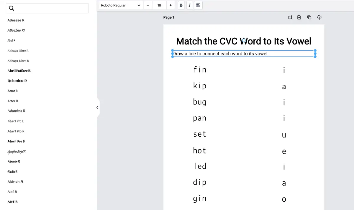 CVC-Worksheets-Generator-Feature-14-font