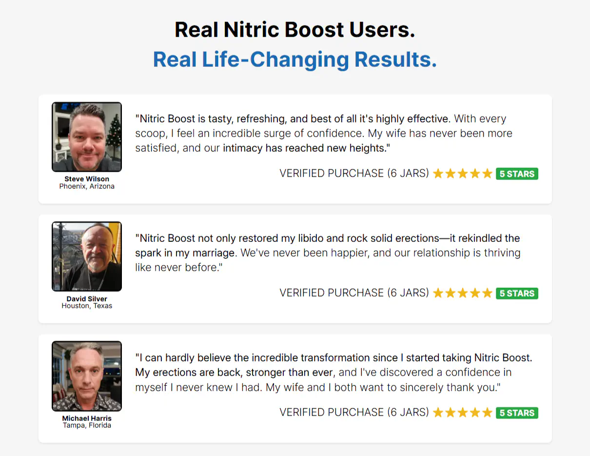 Nitric boost real customer reviews