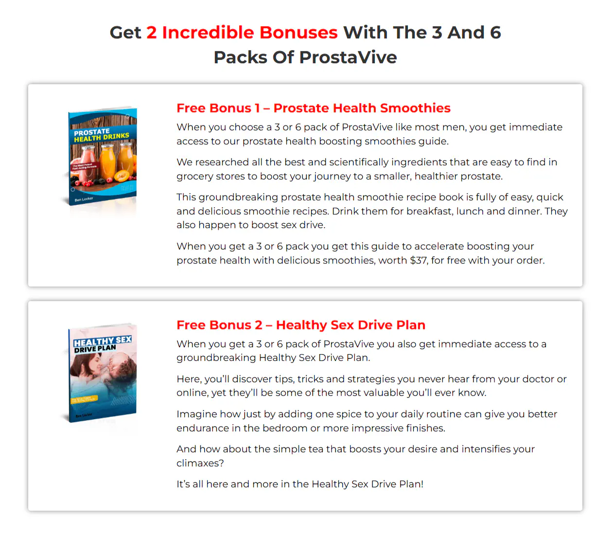 Prostate Bonuses