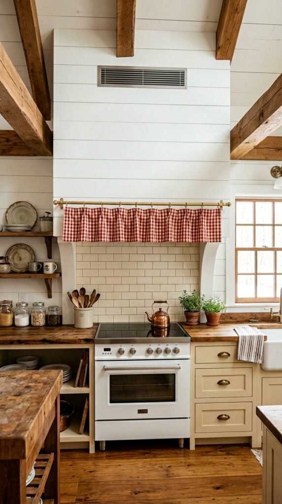 Kitchen with fabric valance 03ab683db4
