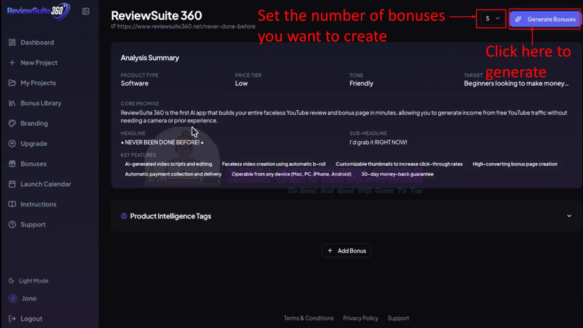 ReviewSuite360-Demo-7-generate