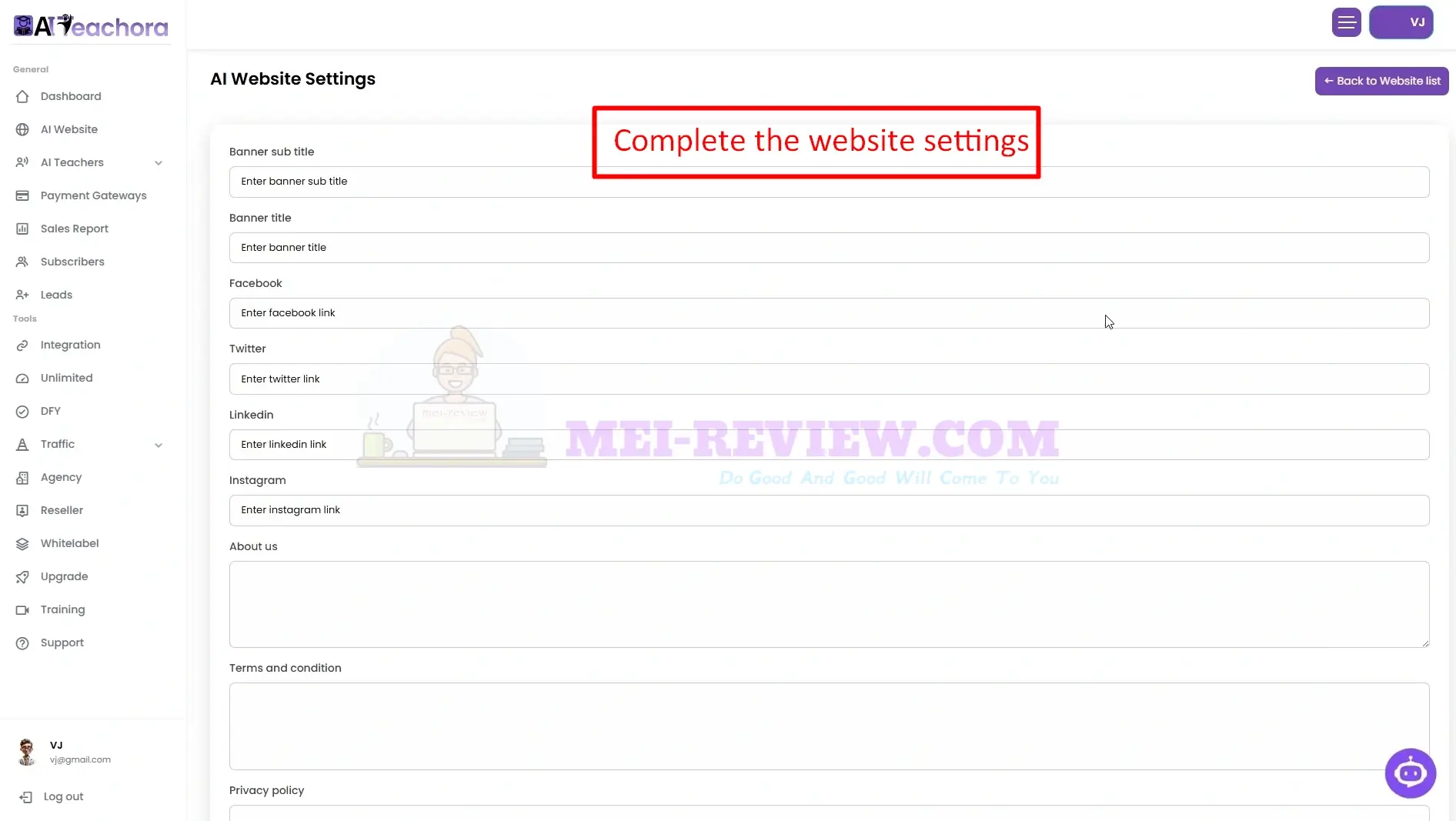 AI-Teachora-Demo-3-settings