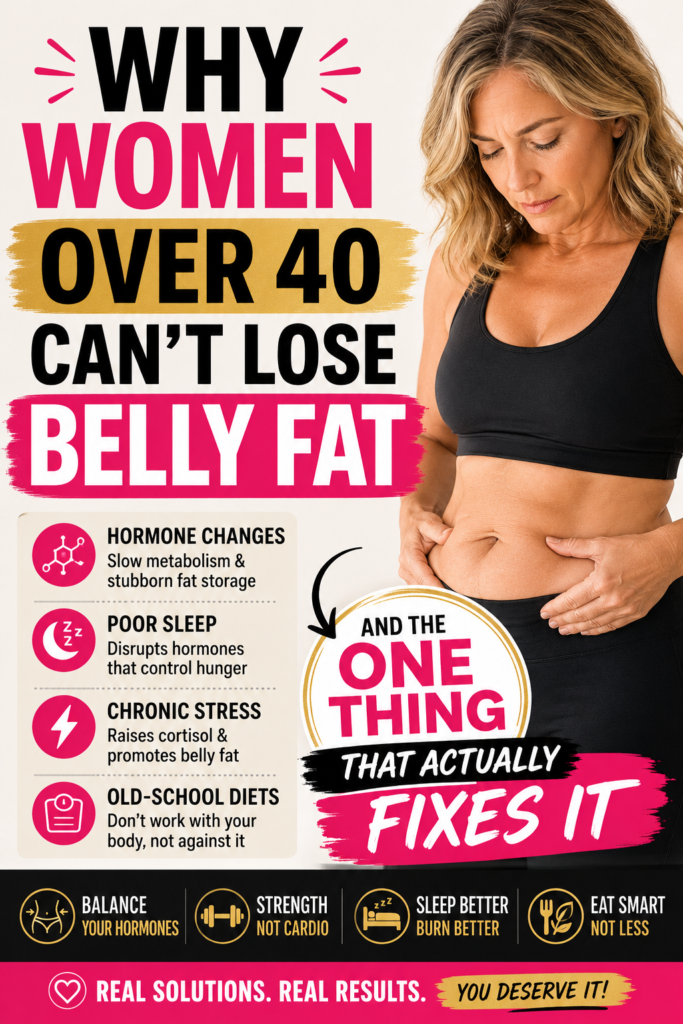 Why Women Over 40 Can't Lose Belly Fat — And the One Thing That Actually Fixes It 1 73c3ac55 83eb 4caf 882a d623abb8c675