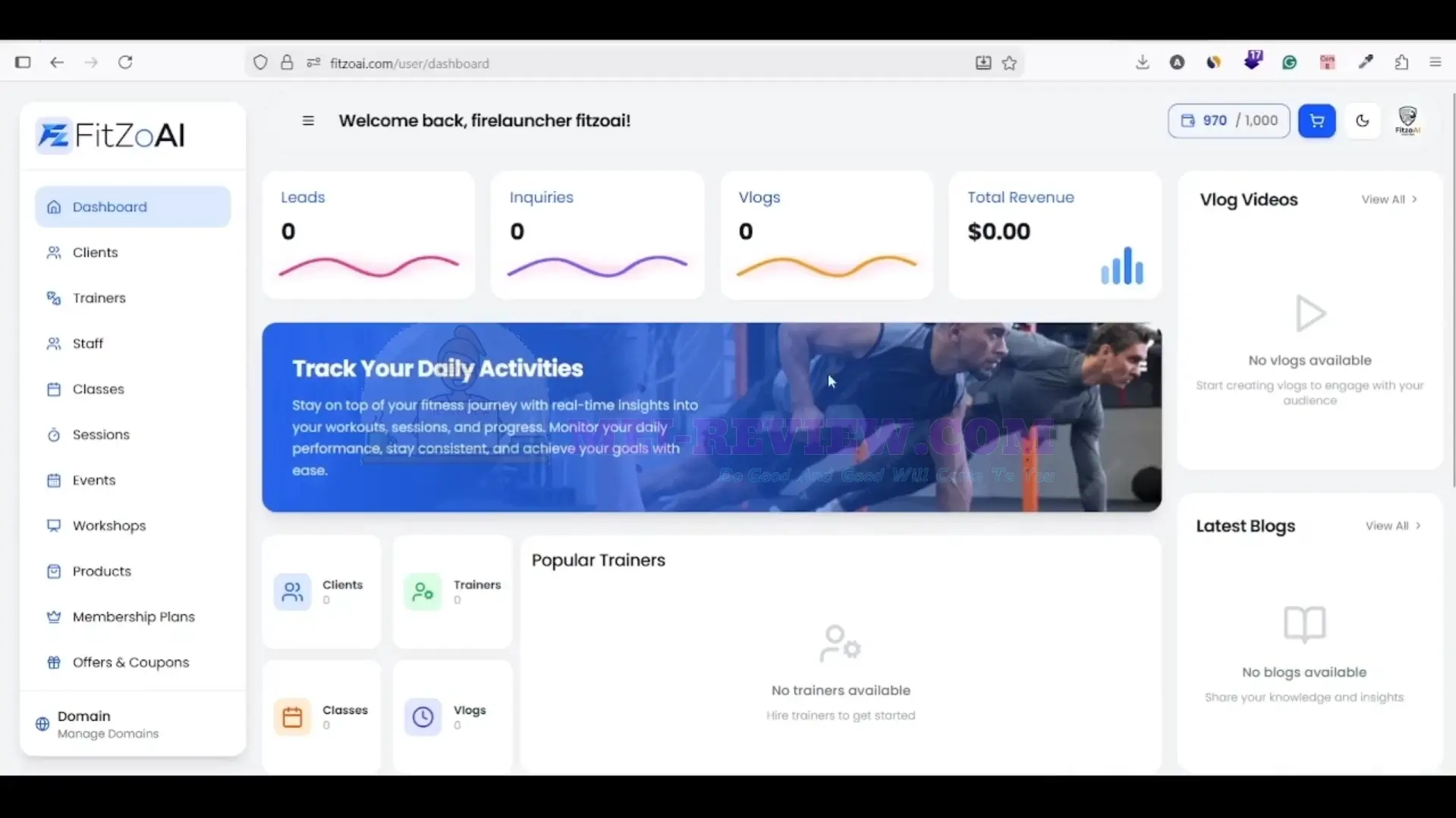 FitZoAI-Demo-1-dashboard
