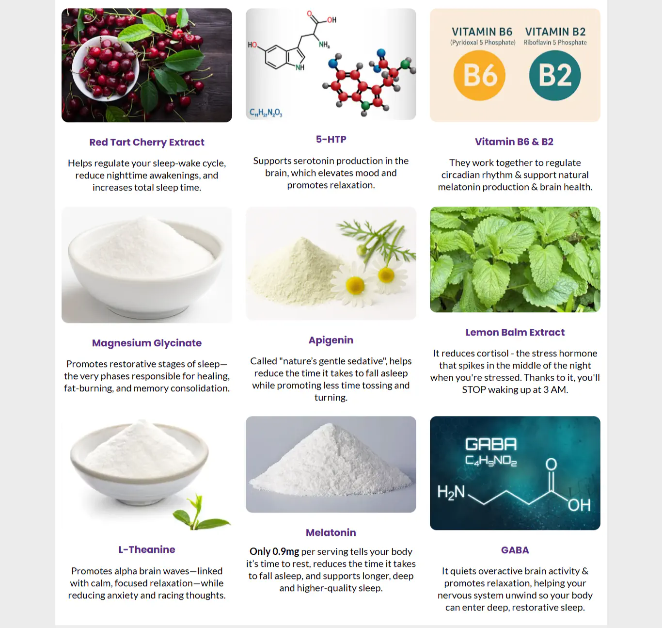 Yu Sleep Ingredients