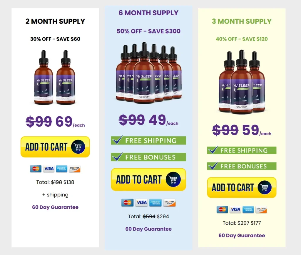Yu Sleep Pricing Plan