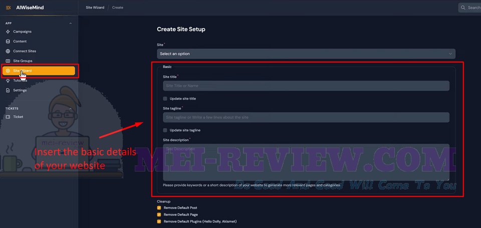 AiWiseMind-Demo-3-site-wizard