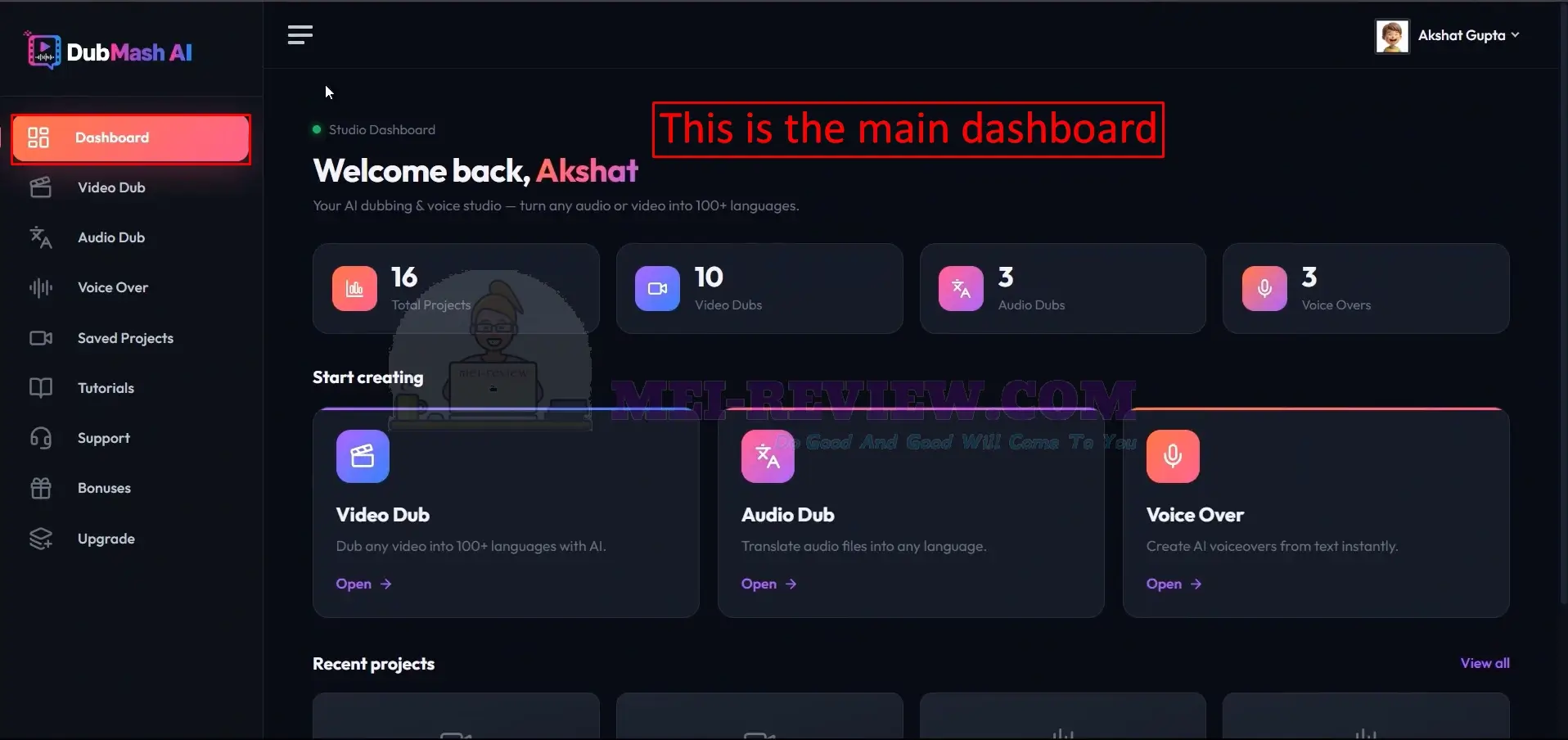 DubMash-AI-Demo-1-dashboard