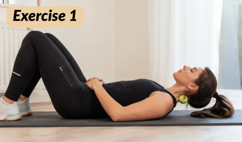 Exercise 1 Tennis Ball Chin Tuck Hold