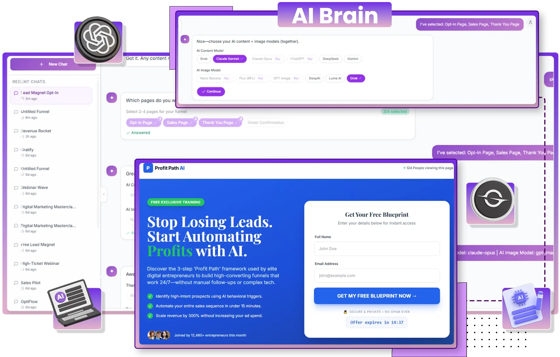 FunnelHero-AI-Feature-1-Brain