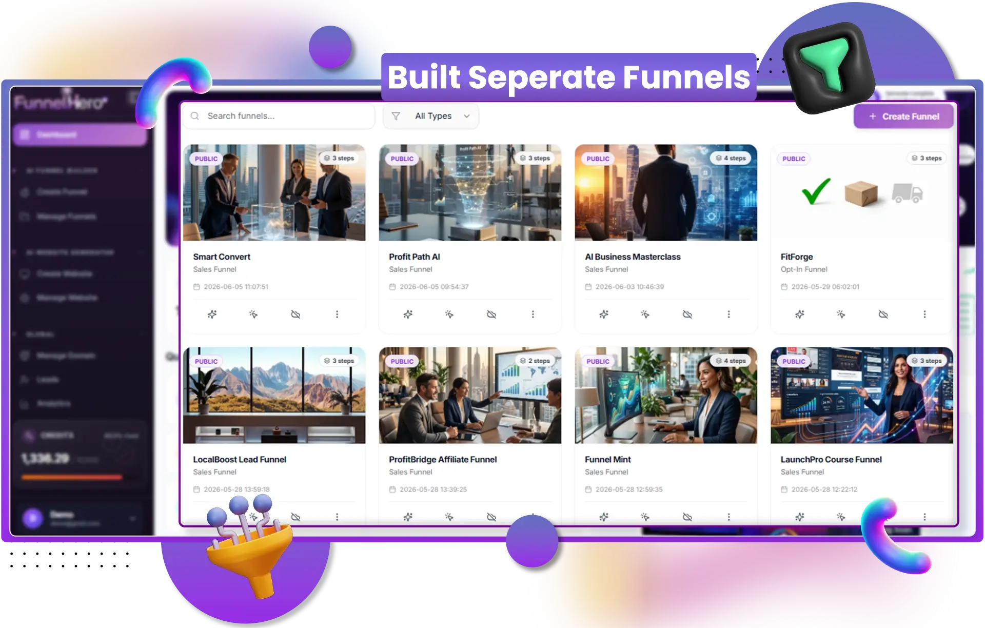 FunnelHero-AI-Feature-10-Funnels