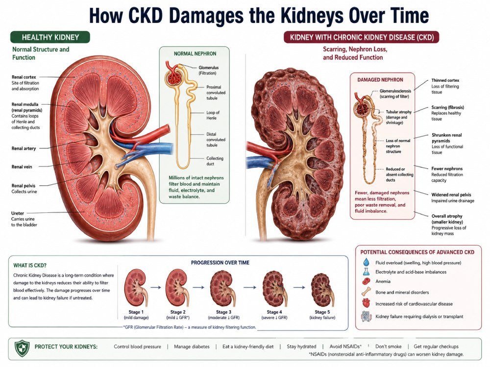 Chronic Kidney Disease: All You Need to Know 1 how ckd damages the kidneys over time