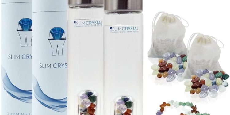 SlimCrystal water bottle and crystals