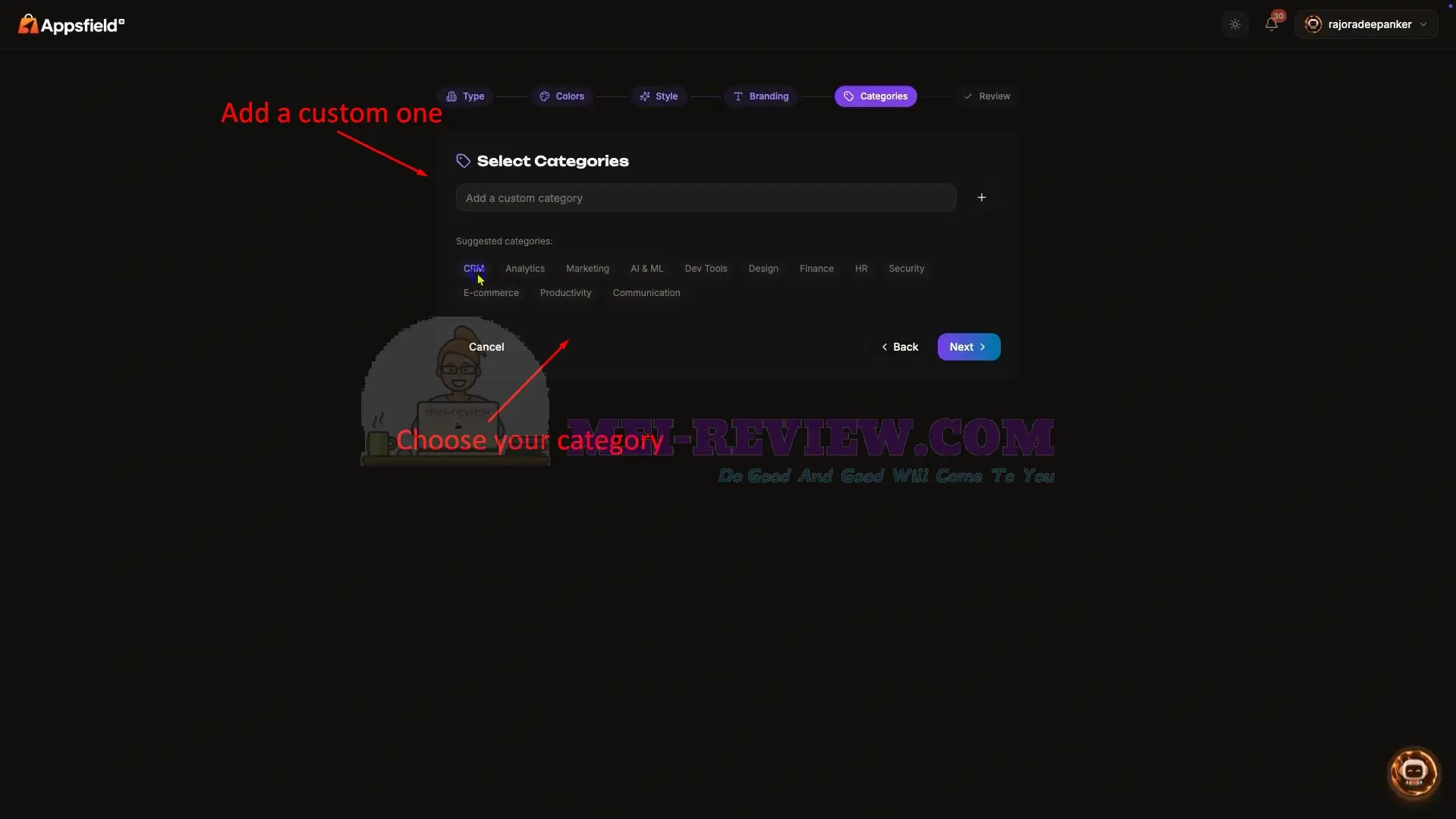 AppsfieldAI-Demo-7-categories