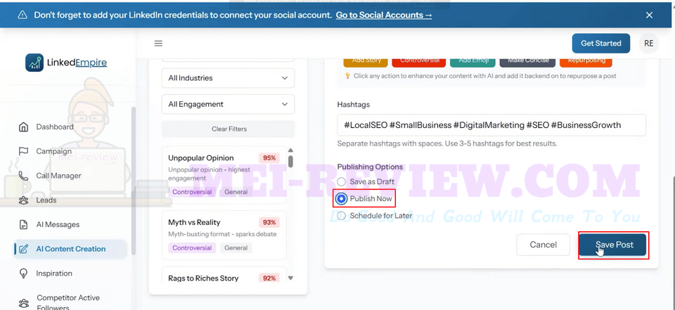 LinkedEmpire-demo-27-publish