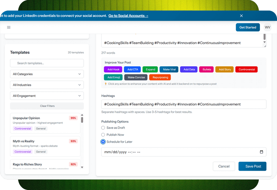 LinkedEmpire-feature-17-Scheduled