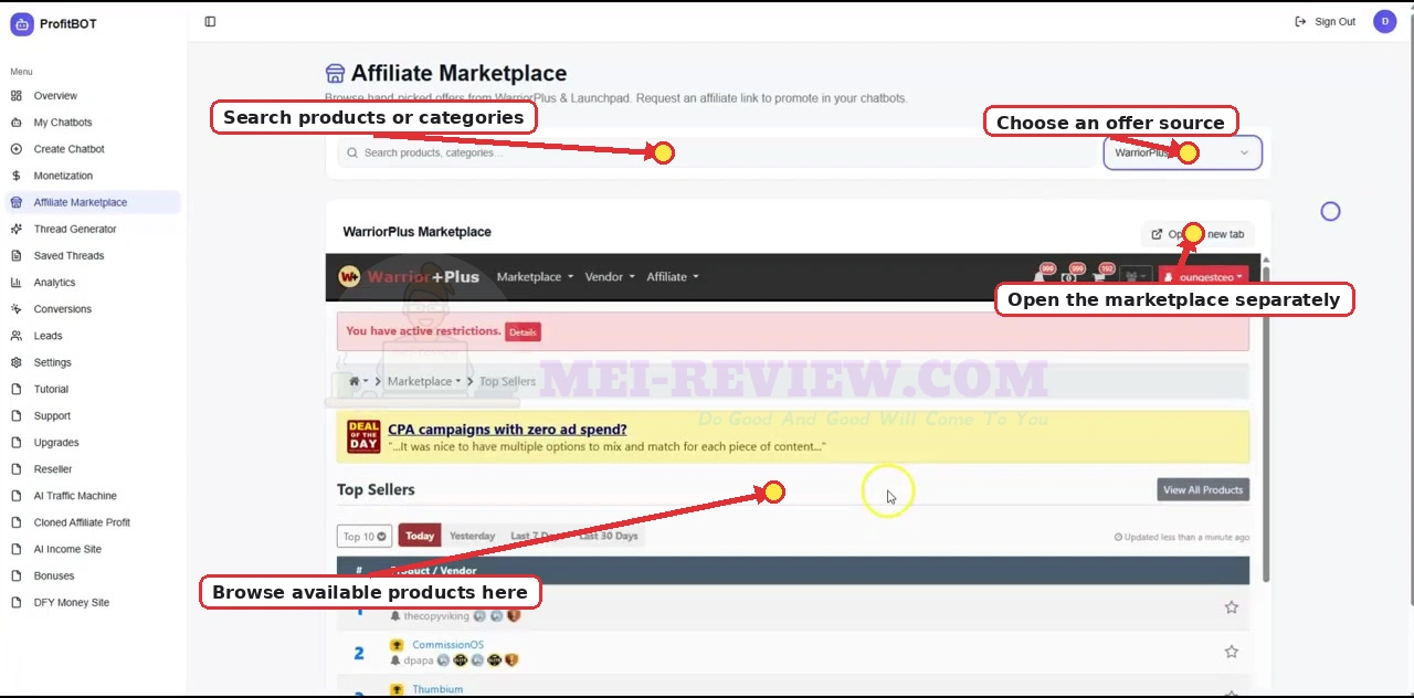 ProfitBOT-Demo-14-affiliate-marketplace