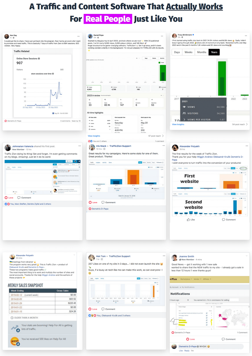 Trafficzion-Cloud-A.I-User-Results