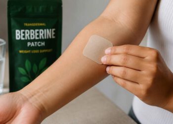 Applying a berberine weight loss patch to the forearm for transdermal delivery