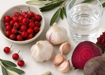 Natural ingredients used in cardiovascular support supplements for blood pressure and circulation benefits