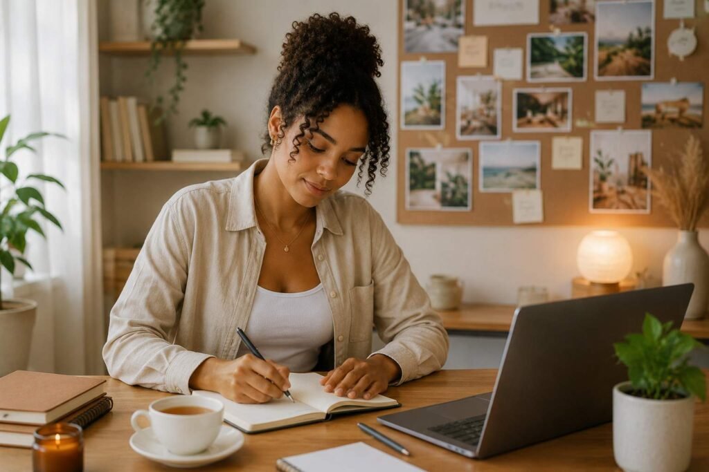 Wealth Manifest Review: Legit Money Program or Hype? 1 Adult journaling about money mindset and abundance for a Wealth Manifest review