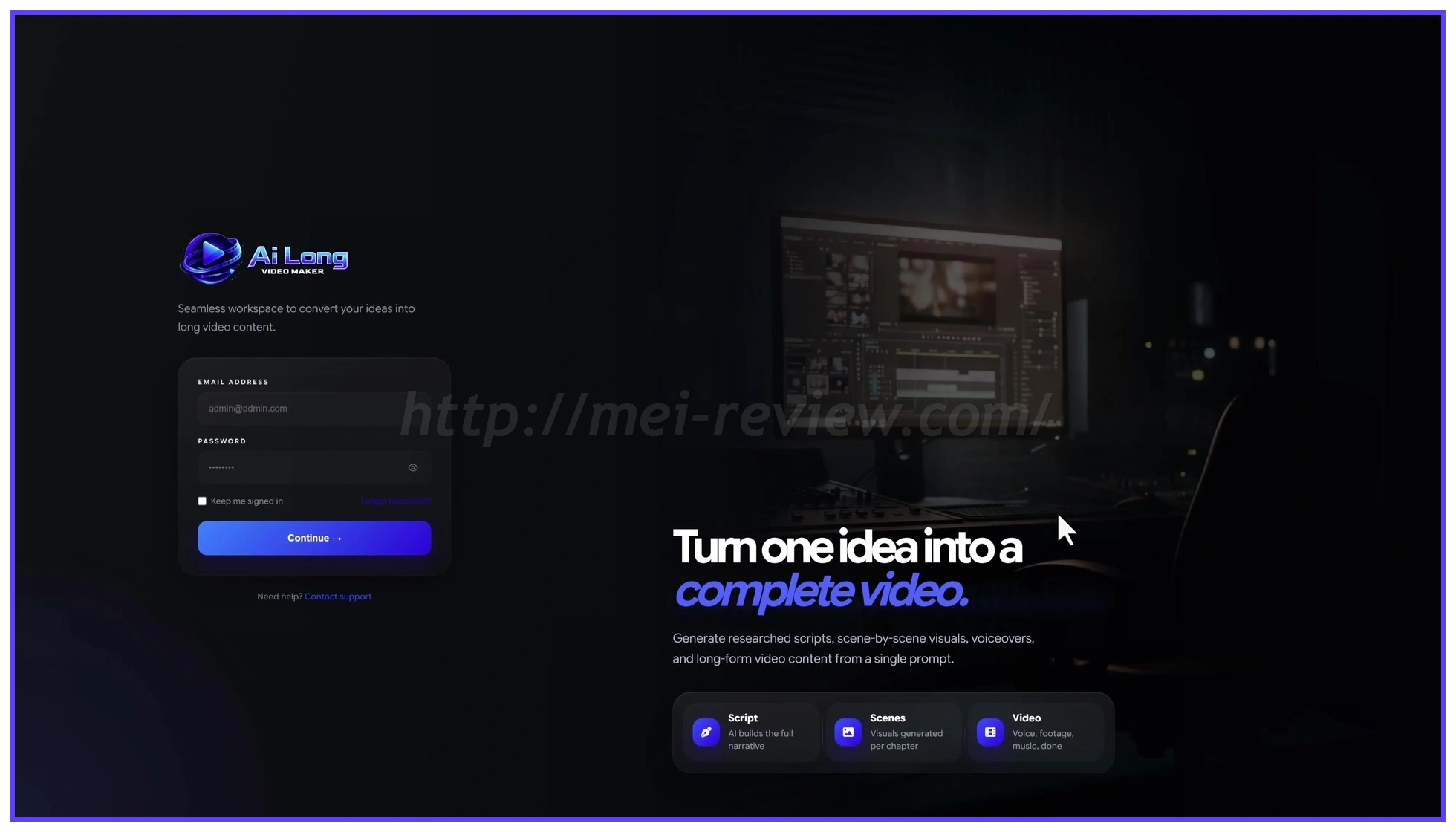 AI-Long-Video-Creator-Demo-1-login