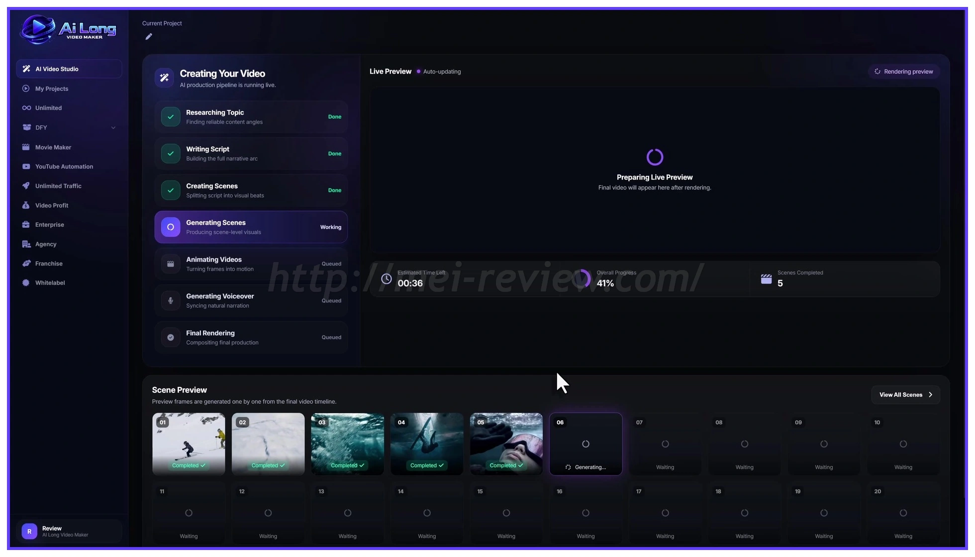 AI-Long-Video-Creator-Demo-6-Review-Scene
