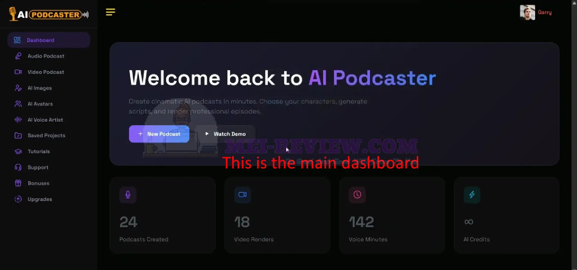 AI-Podcaster-Demo-2-dashboard