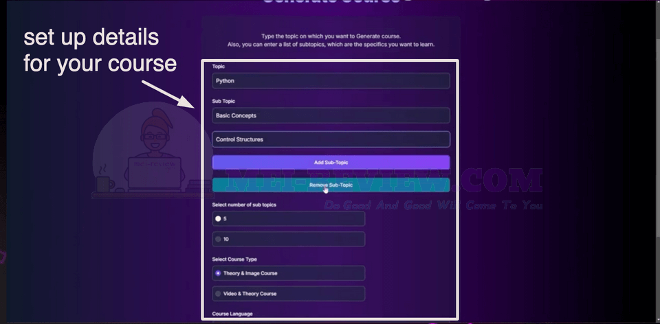 AI-Teachify-Demo-2-set-up-course-details