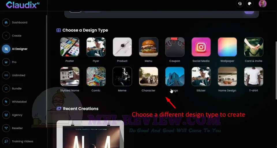 Claudix-AI-Demo-4-choose-type