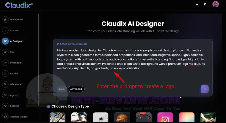 Claudix-AI-Demo-5-enter-prompt