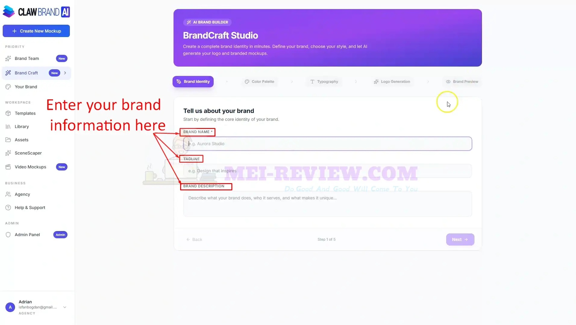 Claw-Brand-AI-Demo-15-information