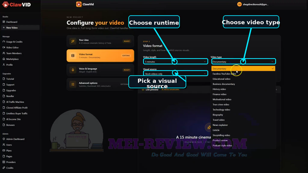 ClawVid-demo-3-choose