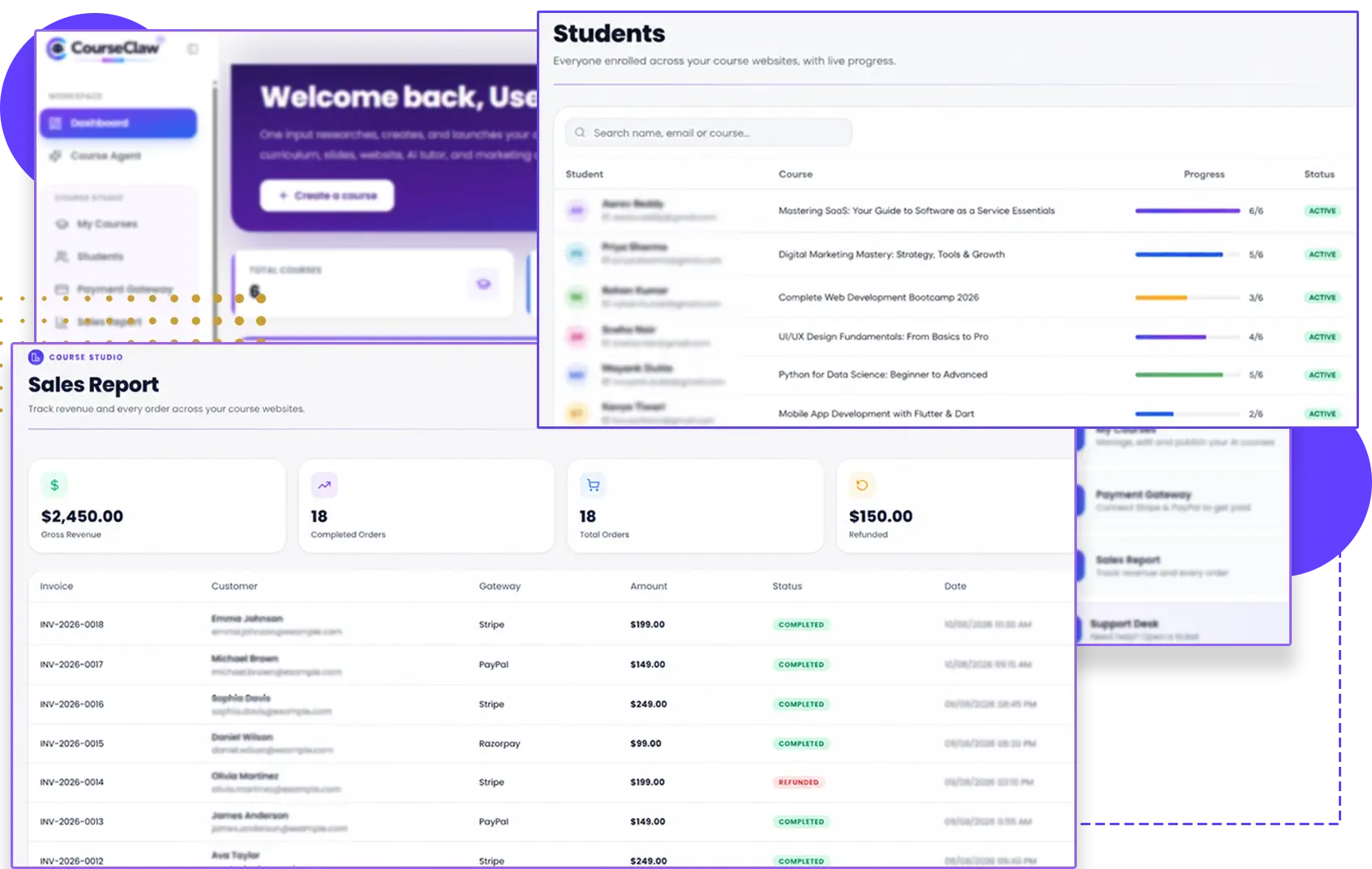 CourseClaw-AI-Feature-5-Dashboard