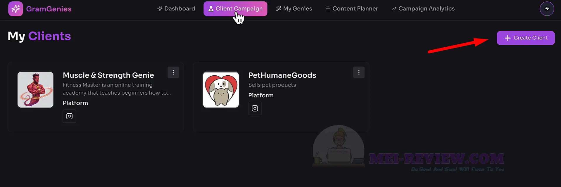 GramGenies-Step-1-client-campaign