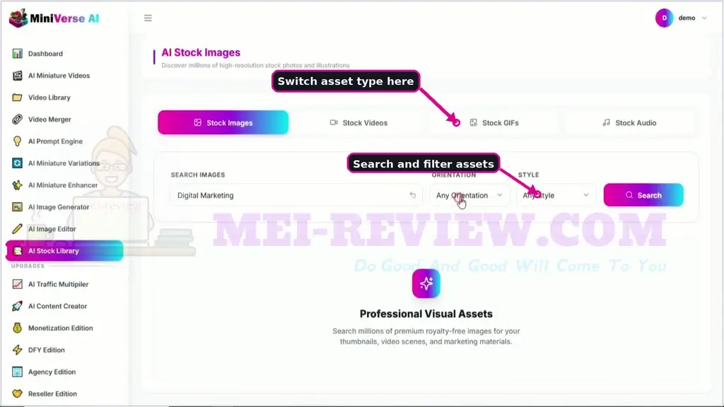 MiniVerse-AI-Demo-17-search