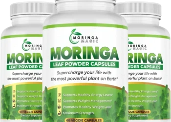 3 Moringa Magic supplement bottles