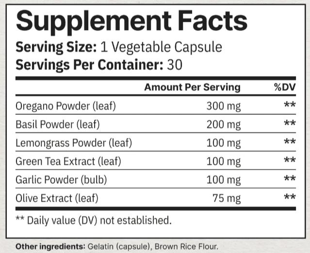 Nail Exodus supplement facts