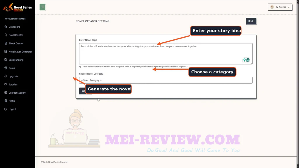 Novel-Series-Creator-demo-3-enter