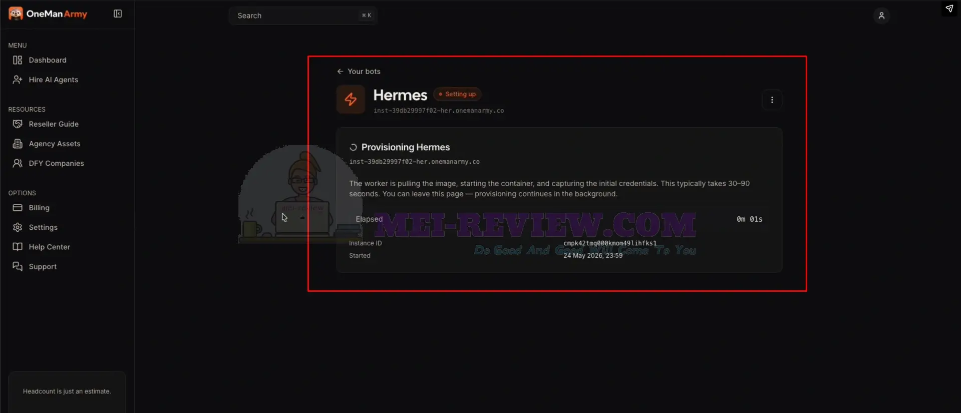 OneManArmy-Demo-9-provisioning