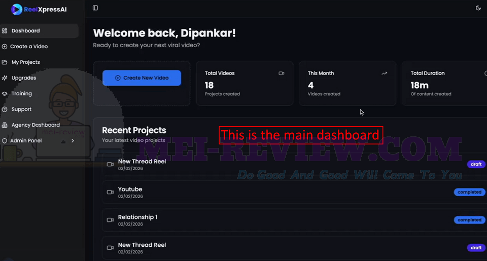 ReelXpress-AI-Demo-1-dashboard