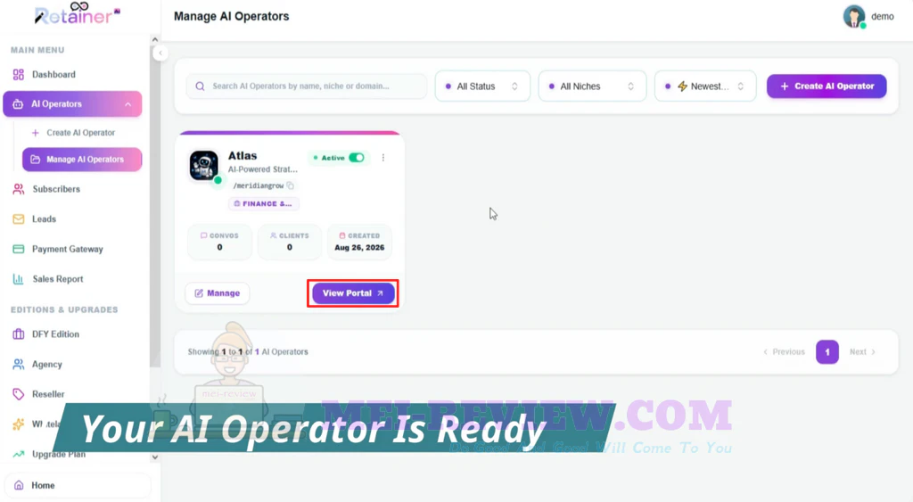 Retainer-AI-demo-7- Manage