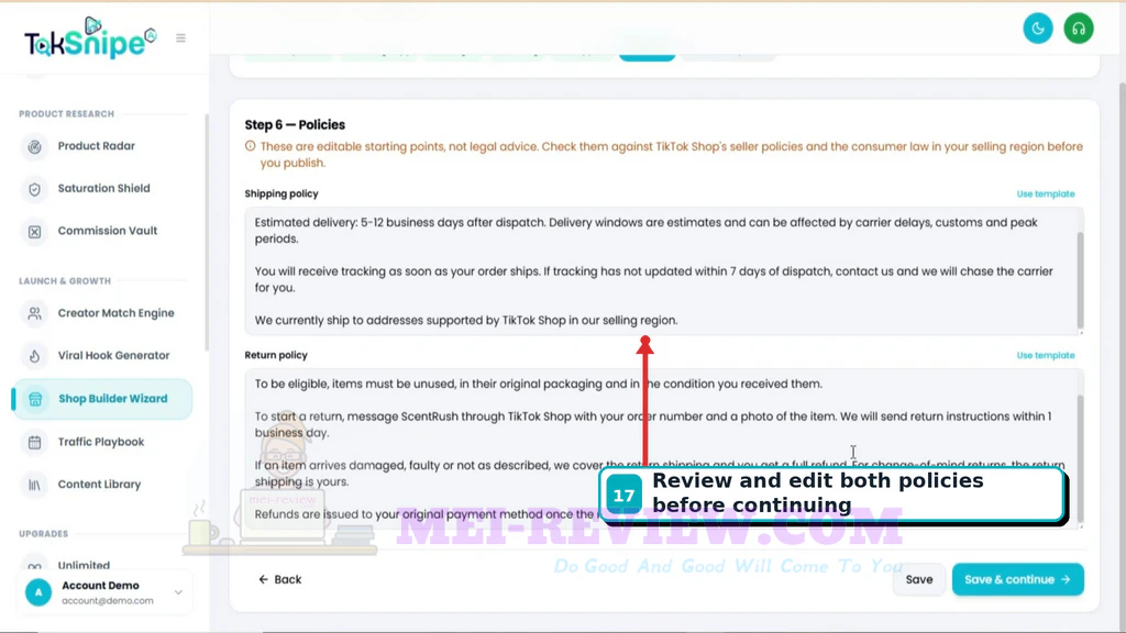 TokSnipe-ai-demo-17-policies